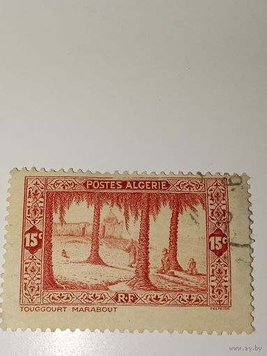 Алжир  марка  1936 французская колония Алжир флора
