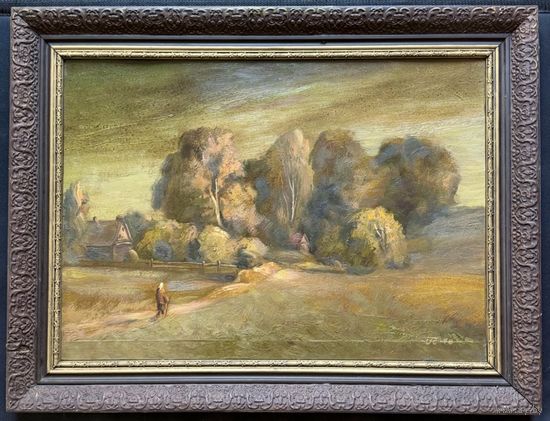 Скрипниченко Г.С;"Палессе" Пайшла Анютка па грыбы;1978г;66/50см.с рамой