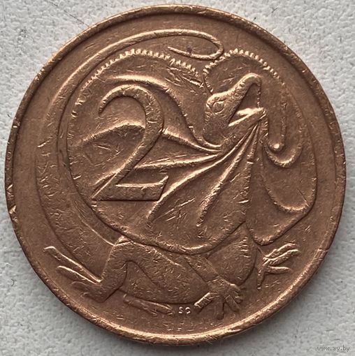 Австралия 2 цента 1966 г.