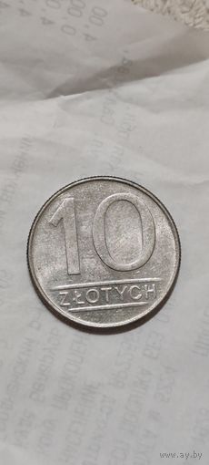 Польша 10 злотых 1988