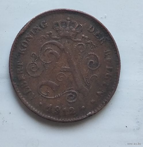 Бельгия 2 сантима, 1912 'DER BELGEN' 1-4-10