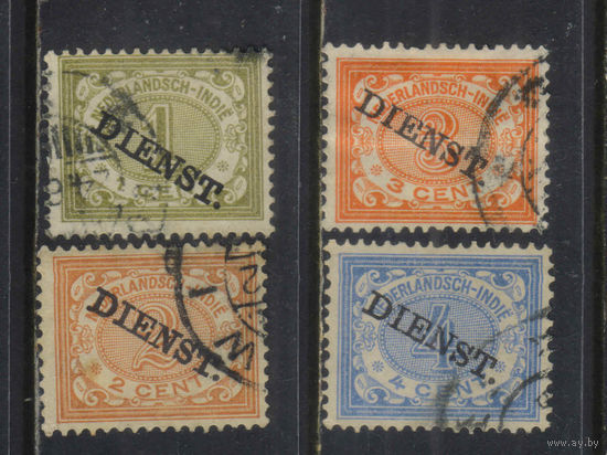 NL Колонии Нидерландская Индия Служебные 1911 Номинал  Надп Стандарт #10,11,13,14