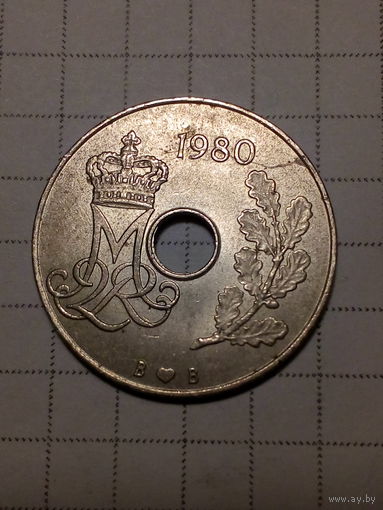 25 Эре Дания 1980 год