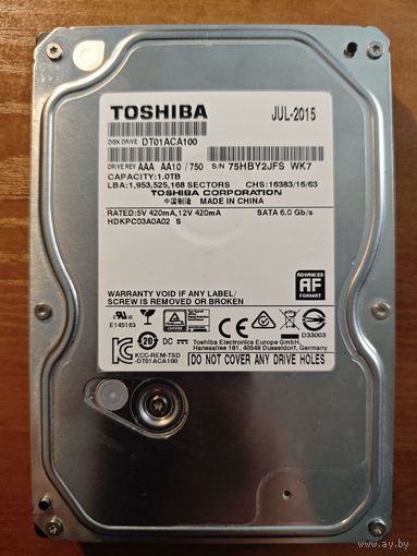 HDD Тошиба SATA 1Тб