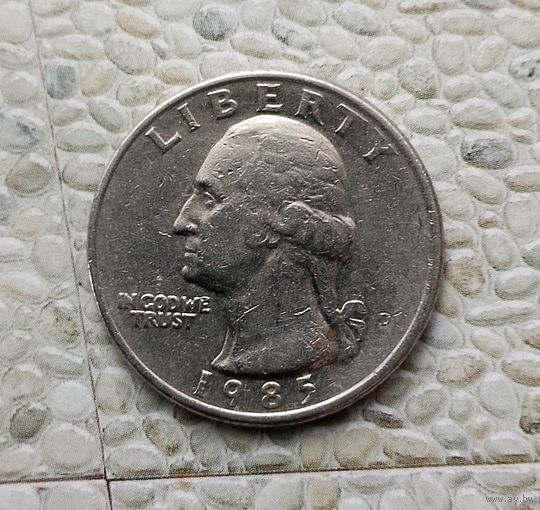 1/4 доллара (квотер) 1985(D) года США.