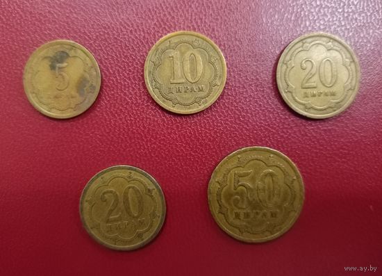 Таджикистан. 5, 10, 20, 50 дирам 2001, 2006 года. Торг