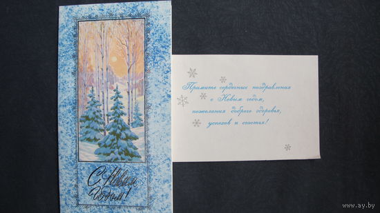 Двойная новогодняя открытка с вкладышем 2