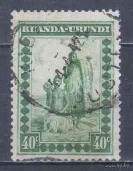 [2365] Бельгийская колония.Руанда-Урунди 1931. Культура и быт.40с. Гашеная марка.