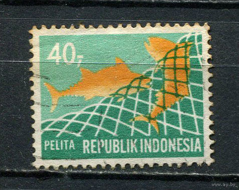 Индонезия - 1969/1984 - Пятилетний план развития 40R - [Mi.652] - 1 марка. Гашеная.  (Лот 70Fh)-T25P16