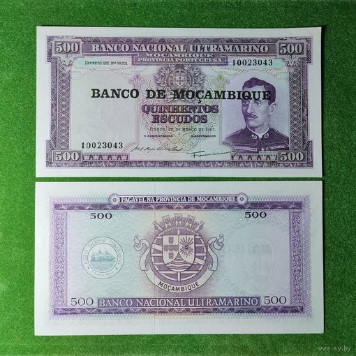 Мозамбик, 500 эскудо 1967 (1976) г. UNC