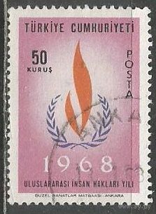Турция. Международный Год по Правам человека. 1968г. Mi#2080.