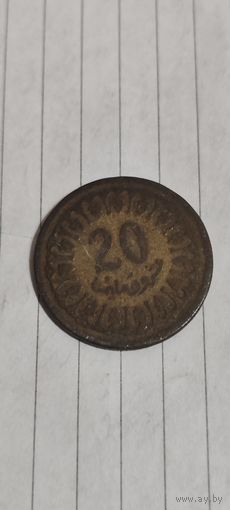Тунис 20 милим 1980