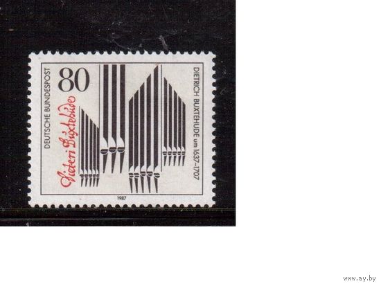 Германия(ФРГ)-1987,(Мих.1323), ** , Музыка, Орган
