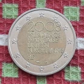 Франция 2 евро 2008 года, AU. Председательство Франции в Европейском Союзе во 2-ой половине. Предложи свою цену или обмен!