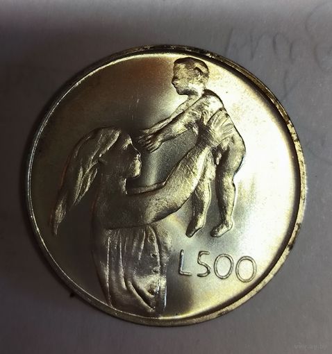 С рубля! 500 лир 1972 Сан-марино - яркий штемпельный блеск