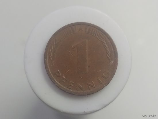 1 пфенниг (буква A) Германия ФРГ 1991 год лот 42