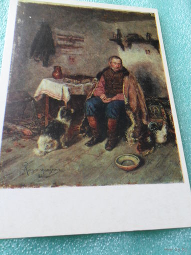 Открытка Размарицын А.П. (1844-1911). Отставной солдат. 1885. Пензенская областная картинная галерея имени К.А. Савицкого