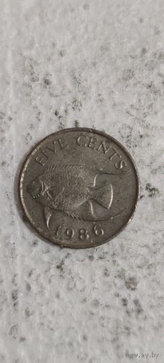 Бермуды 5 цент 1986