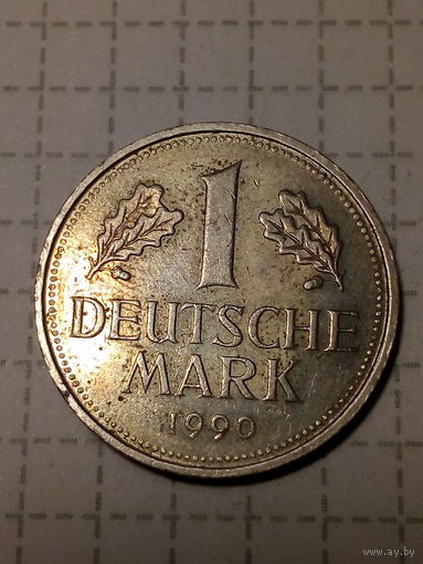 1 марка ФРГ  1990 D год