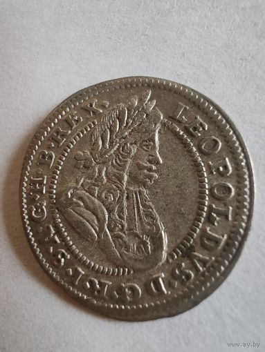 С 1 рубля. 1 крейцер 1700г Леопольд 1.Силезия