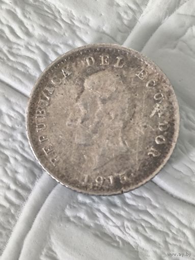 1/2 Sucre Ecuador 1915