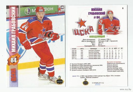 Михаил Грабовский ("ЦСКА" Москва)/ Сезон 2012-2013.