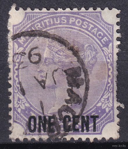 22.BrKM. Великобритания. Колонии. Маврикий. Виктория. Стандарт. 1C. 1893 г. Mi.#78.