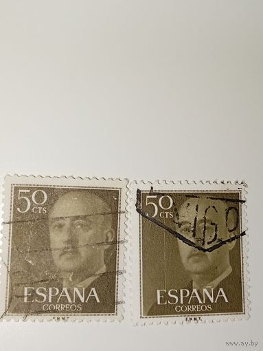 Испания  1955 Франсиско Франко, испанский генерал и диктатор.