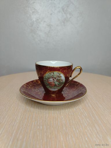 Все лоты с 1 Рубля. Красивая кофейная пара.(3)Германия. Клеймо-Мартиндоро Фридрих Эгер.