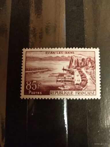 1959 Франция корабль флот чистая клей след от наклейки (3-4)