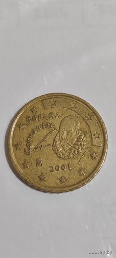 Испания 50 евроцентов 2001