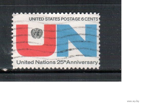 США-1970, (Мих.1021) , гаш. , ООН(одиночка)