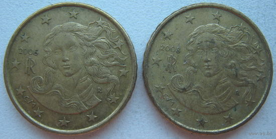 Италия 10 евроцентов 2006, 2008 гг. Цена за 1 шт.
