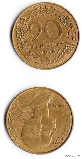 20 сантимов Франция 1976 год