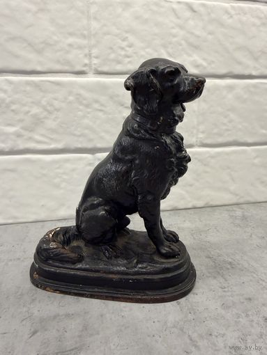 Статуэтка. Собака сидячая ДРУЖОК. Касли. 1986г СССР.   Распродажа коллекции!!!