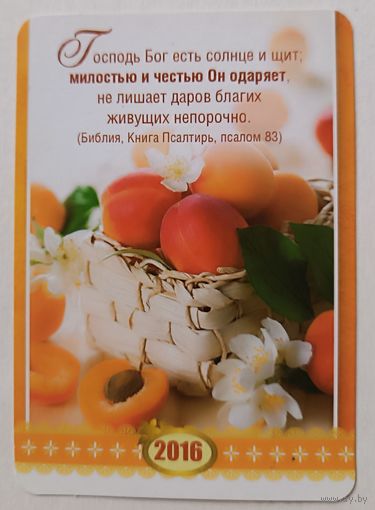 Календарик, глянец, 2016