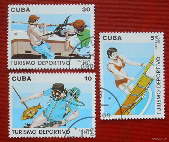 Куба. Спорт. ( 3 марки ) 1990 года. 6-6.