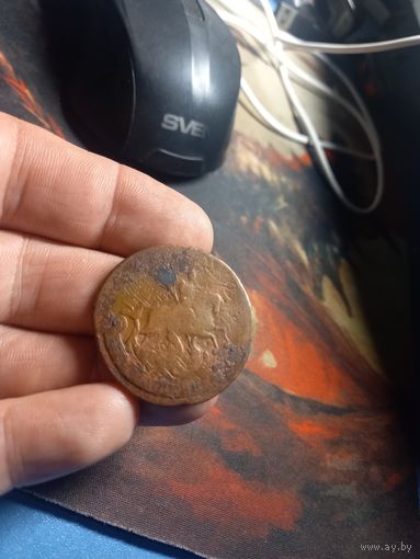 2 копейки 1788 г. Красивый перечекан с 4 копеек 1762 Елизавета Петровна Российская Империя