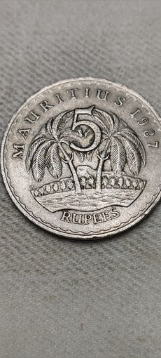 Маврикий 5 рупе 1987