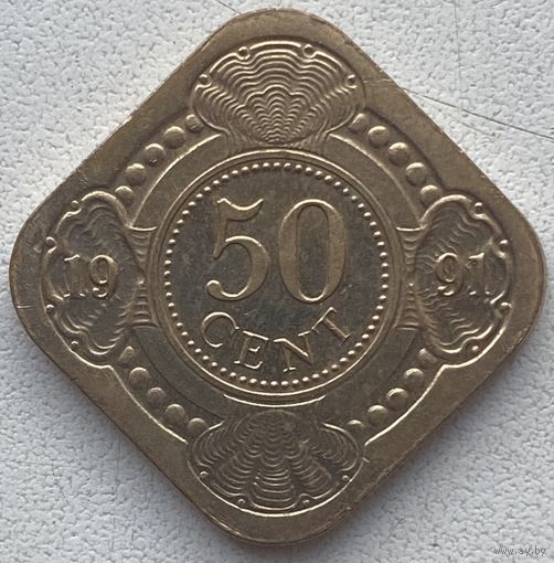 Нидерландские Антильские острова 50 центов 1991 г.