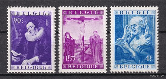 66.Bg. Бельгия. Живопись. 1949 г. Полная серия. Mi.##838-840 (*).