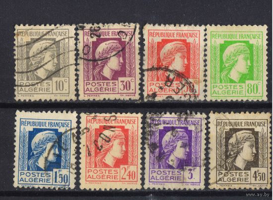 Fr Колонии Алжир 1944 Марианна Стандарт #207-10,212-15