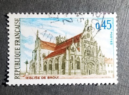 Марка Франция 1969 год Церковь