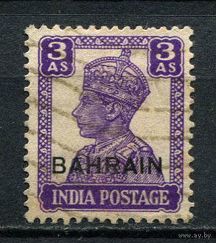 Бахрейн - 1942/1945 - Король Георг VI 3A с надпечаткой BAHRAIN  - [Mi.43] - 1 марка. Гашеная.  (Лот 84DL)