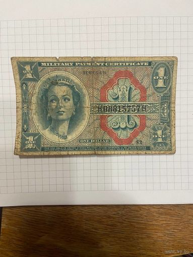 1 доллар военный сертификат-1101