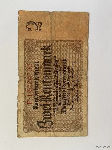 2 рентенмарки Германской империи