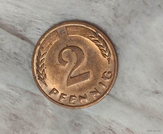 Германия 2 пфенинга 1969 G