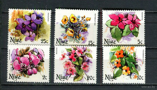 Ниуэ - 1981 - Цветы - 6 марок. MNH.  (Лот 80HR)-TG3P6