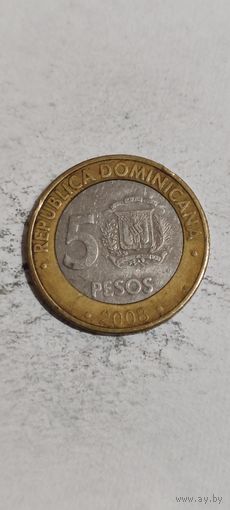 Доминиканская республика 5 песос 2008