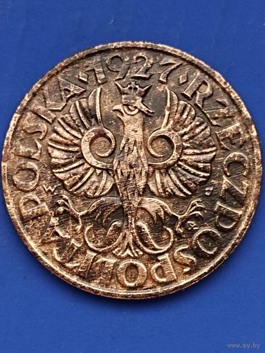 Польша II Республика (1919-1939) 2 гроша 1927 г., без мц.